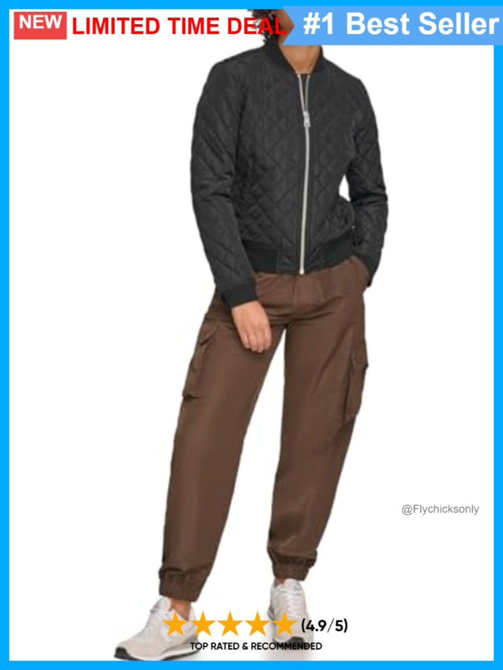 Women's Diamond Quilted Bomber Jacket Sherpa Lined Coat